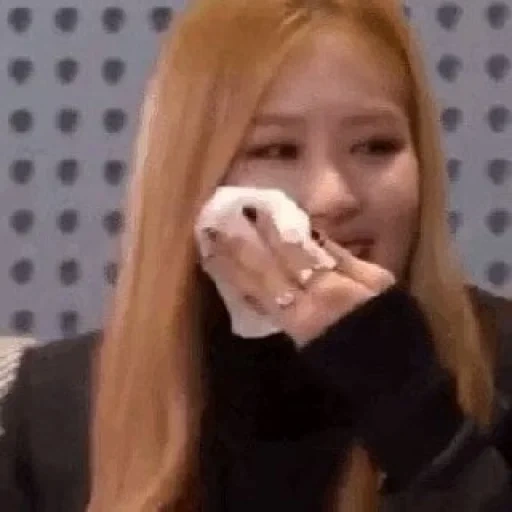 blackpink rosé, rose blackpink, chorando em pó preto, rose blackpink cry, rose chorando pó preto