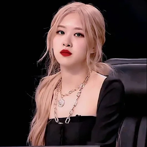 schwarzrosa, blackpink rosé, rose blackpink, rose blackpink, mädchenfrisur