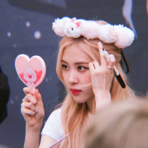 junge frau, schwarzrosa, blackpink rosé, rose blackpink, park rose blackpink