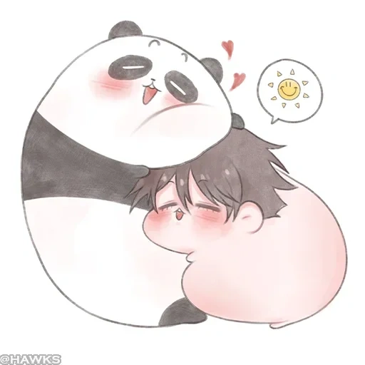 anime carino, disegni anime, panda è un dolce disegno, i disegni di panda sono carini, bel disegni anime