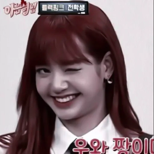 knowing, black powder, lisa blackpink, fox black powder smile, blackpink knowing brother rus sab