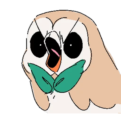 аниме, rowlet, персонаж, дональд покемон, покемон bounsweet rowlet