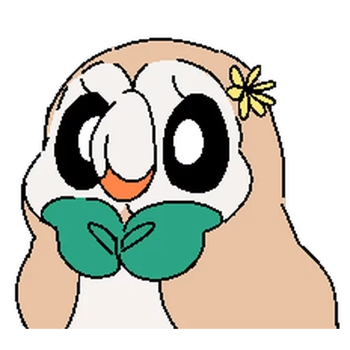 anime, rowlet, pokemon, rolet pokemon, pokemon bounsweet rowlet