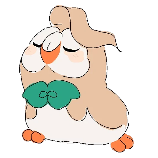 animation, rowlet, a lovely pattern, animals are cute, pokemon pattern