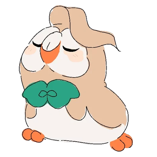 anime, rowlet, modello carino, animali carini, modello pokemon