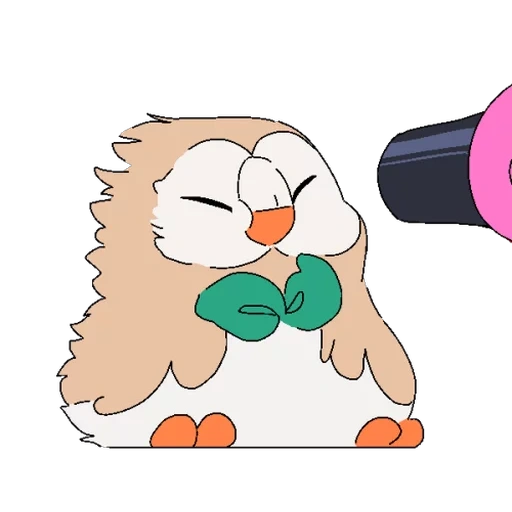 rowlet, um brinquedo, os animais são fofos, donald pokemon, poemon hearts with hearts