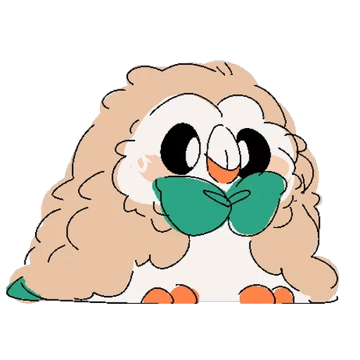 rowlet, giocattolo, roulette pokemon, donald pokemon, pokemon bounsweet rowlet