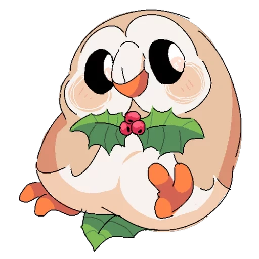 rowlet, покемоны милые, роулет покемон, покемоны рисунки, покемон bounsweet rowlet