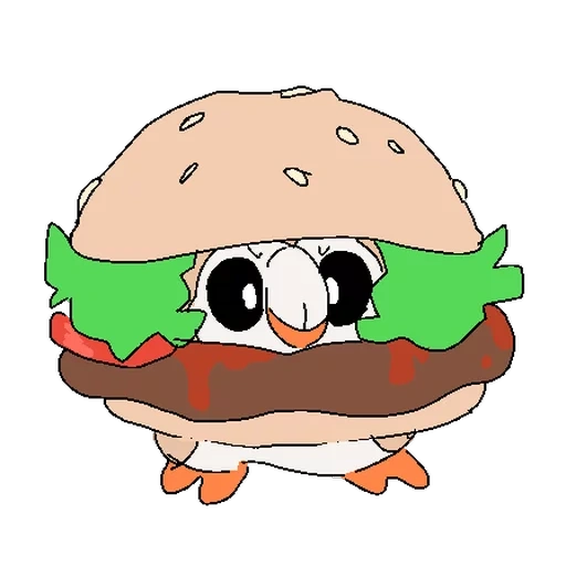 бургер, гамбургеры, рисунок гамбургера, бургер иллюстрация, мультяшный мистер бургер