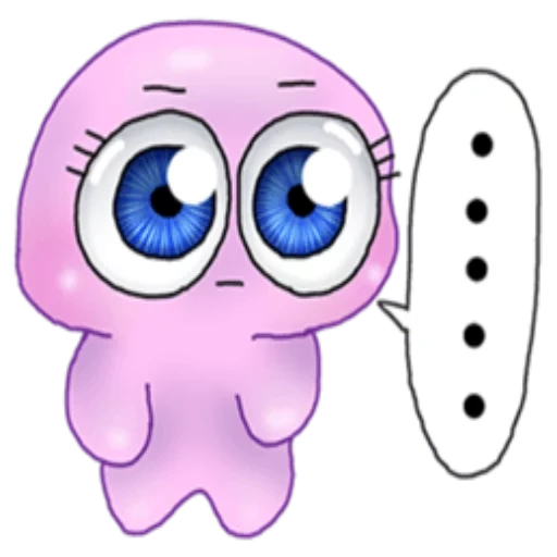 amoeba, a toy, big eyes, cute animals, purple face