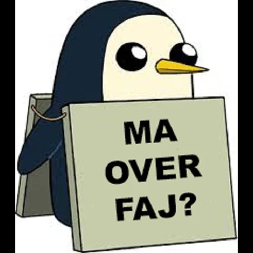 memes, gunter, dibujo, el pingüino es una señal