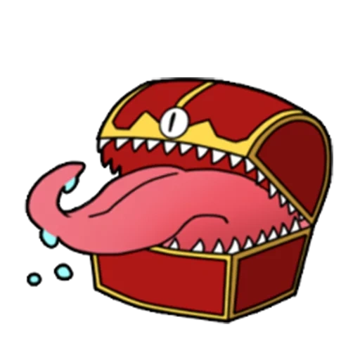 anime, mimic chest, kaphed pirate, dragon illustration, caphe captain salt beard