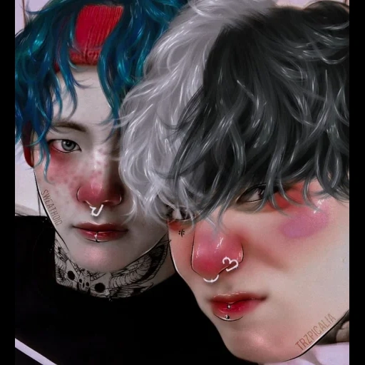 yunguki, bts art, arts bts, bts fanart, bts chonguk demon