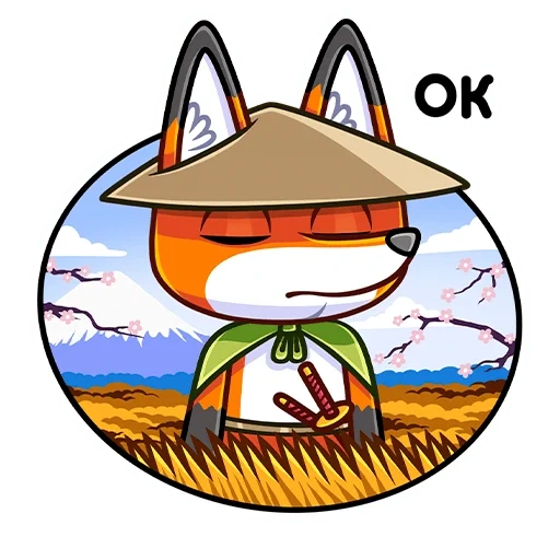 fox, fox, samurai fox