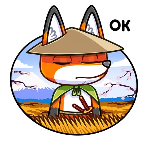 fox, fox, raposa samurai