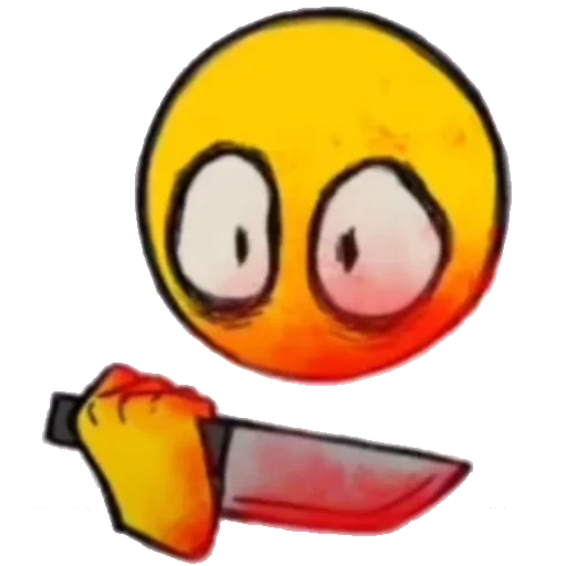 anime, emoji, smile with a knife, smiley with a knife, drawings of emoji