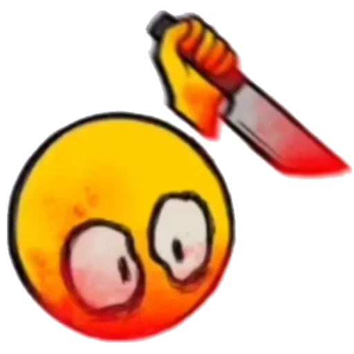 captura de pantalla, sonreír con un cuchillo, smiley con un cuchillo, dibujos de emoji, dibujos sonrientes