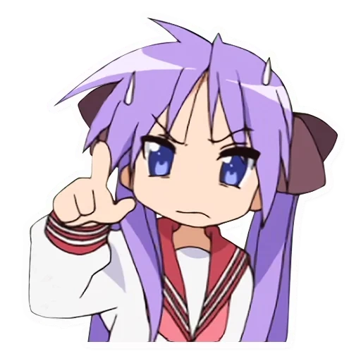 lucky star, kagami hiragi, karakter anime, ditambah bintang keberuntungan hiragi, ditambah tangkapan layar hiragi lucky star