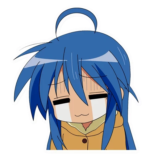 anime, stella fortunata, izumi oda, anime con faccina sorridente, lucky star konata