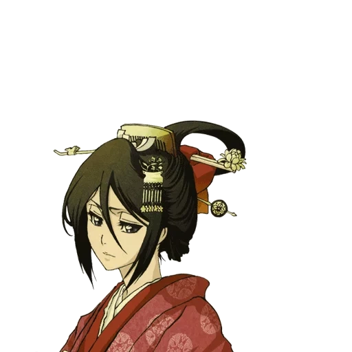 animation, ogneva, rukiya kuchiki, cartoon character, lucia kuchiki kimono