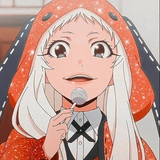 kakegurui, runa yomozuki, animação louca, runa de excitação louca de yomozuki, animação louca runa yomozuki