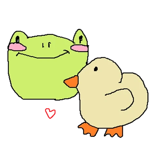 lovely, loves are cute, cute drawings, soft and cute chick, cute frogs drawing kawaii