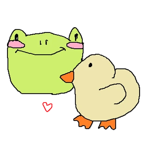 yang indah, katak itu lucu, pola yang indah, soft and cute chick, kawai pola katak yang lucu