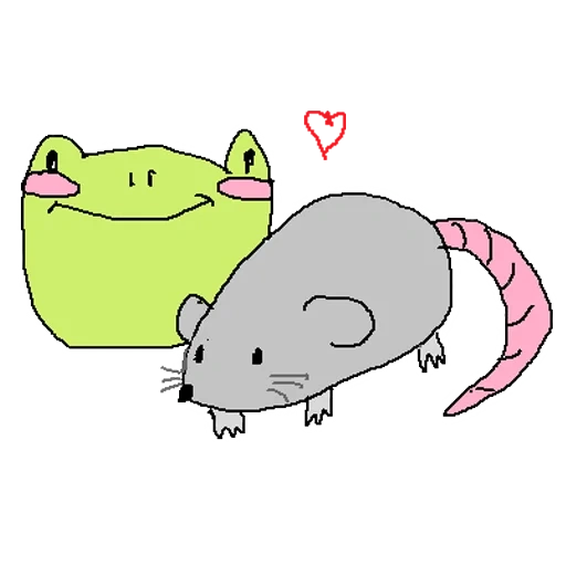 animals, two rats of lp, the mouse is small, the animals are cute, cute animals drawings