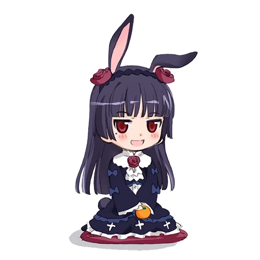 kawai anime, anime figures, kuronko chibi, anime characters, ruri kuronko figure