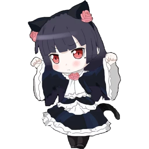 chibi, kuroneko, ruri gokou, kurochiko chibi, kuroneko ruri