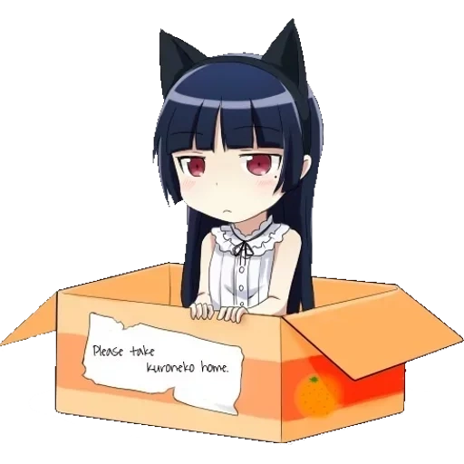 anime, ruri gokou, kuroneco tain, kuronko chibi, no kuronko