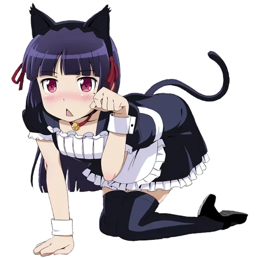 some anime, no kuronko, kuroneco anime, the cat is maid, some gokou ruri