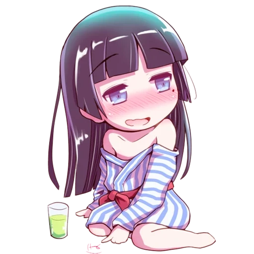 аниме, рисунок, микан тсумики чиби, ogawake only slightly oyako kuroneko smith