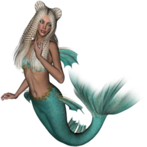 mermaid, mermaid 3d, girl mermaid 3d, the tail of the siren mermaids, the mermaid is a transparent background