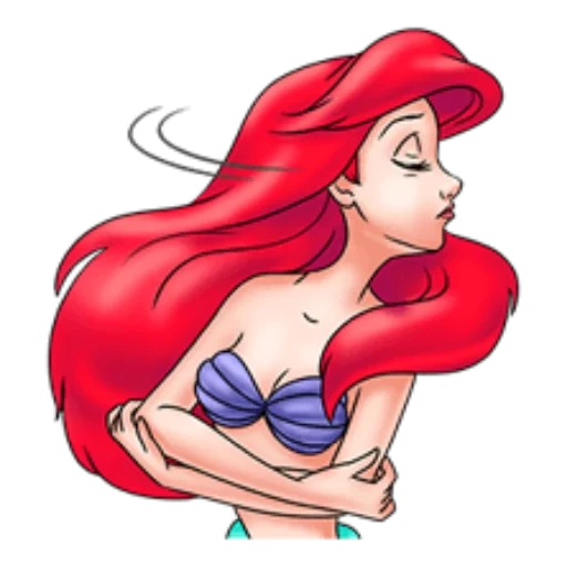 ariel e, ariel mermaid, putri duyung ariel, aryel mermaid, emoji mermaid ariel