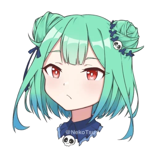 rushia ch face, anime characters, vocaloids icon