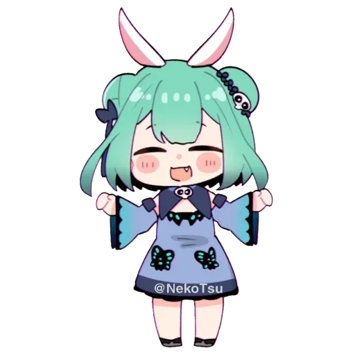 personnages d’anime, vtubers hololive, chibi hatsune miku