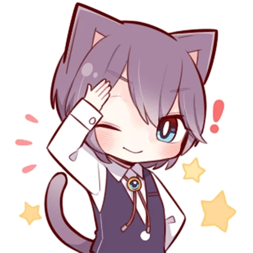 noko akabi, kavai neko, chibi anime, anime kawai neko, anime chibi mec