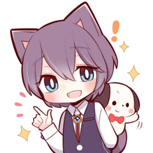 noko akabi, kavai neko, anime kawai neko, anime chibi mec