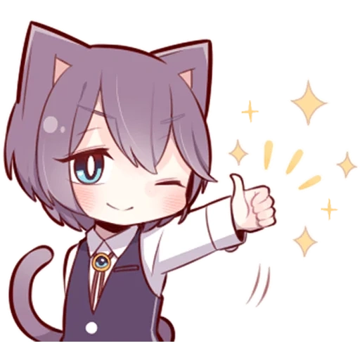 chibi, animação chibi, animação chibi cara, animação kawai neko