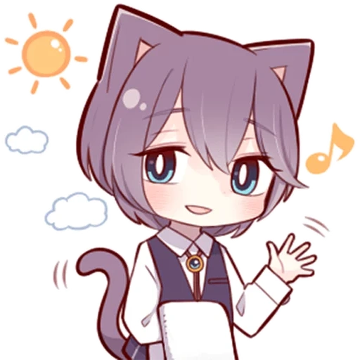 noko akabi, kavai neko, chibi anime, anime kawai neko, anime chibi mec