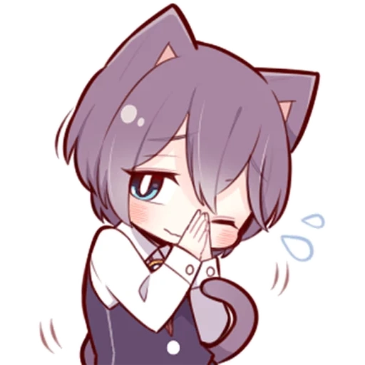 noko akabi, kavai neko, anime kawai neko, anime chibi mec