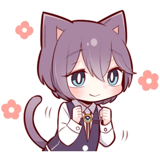 noko akabi, kavai neko, chibi anime, anime kawai neko, anime chibi mec