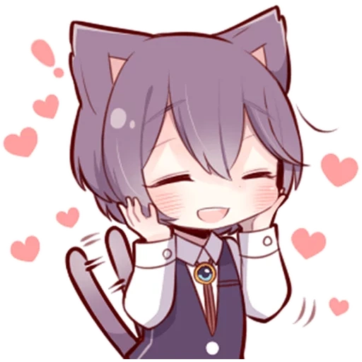 noko akabi, kavai neko, animation kawawai, anime kawai neko, anime chibi mec