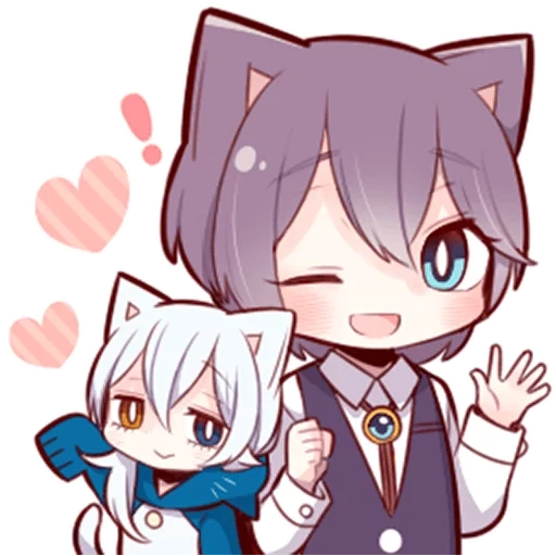 anime, noko akabi, animation kawawai, anime kawai neko, projet sekai chibi