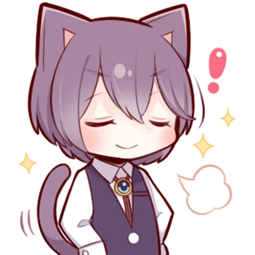 animação chibi cara, animação kawai neko