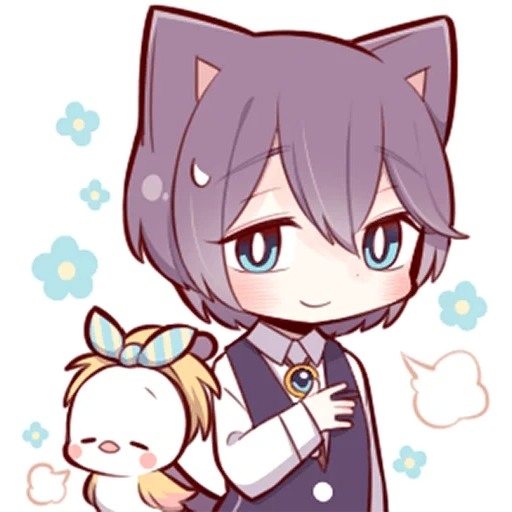 noko akabi, kavai neko, animation kawawai, anime kawai neko, anime chibi mec