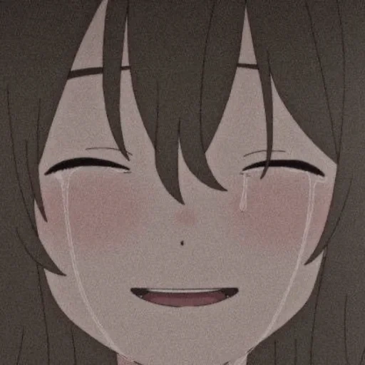 аниме, рисунок, слезы аниме, грустные аниме, аниме лицо девушки