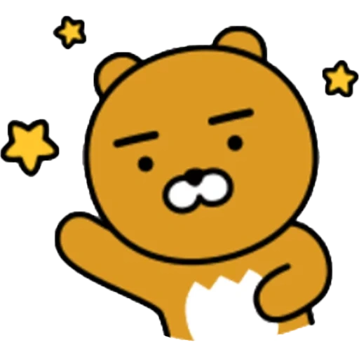 kakaotalk, line friends, ryan kakaotalk, kakaotalk bear, korean emoticons