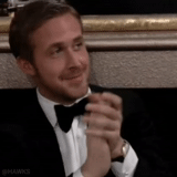 champ du film, ryan gosling, ryan gosling couple, ryan gosling applaudir, applaudissements ryan gosling